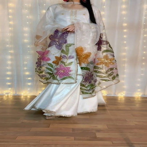 Embroidered Floral Lehenga Ensemble